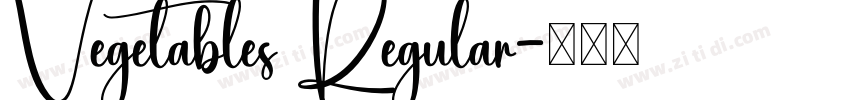 Vegetables Regular字体转换